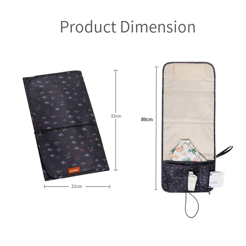 Portable Detachable Travel Waterproof Baby Changing Pad Diaper Cover Mat Newborn Essentials Nappy Mat Clutch
