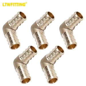 LTWFITTING LF Brass PEX Crimp Fitting 1/2-Inch PEX Elbow (Pack of 5)