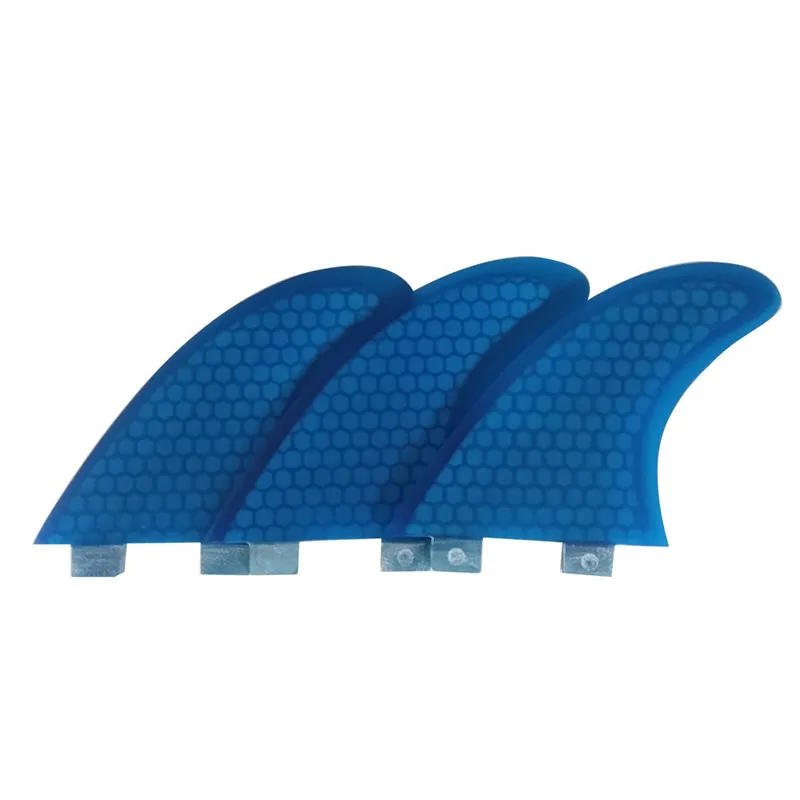 Surf Board UPSURF FCS Fins Thruster G7 Blue Color Surf Fins 3pcs per set Honycomb Fiberglass Double Tabs Fin Sup Accessories surf board upsurf fcs 2 fins uk2 1 blue color surf fins 3pcs per set fiberglass honeycomb stand up paddle board