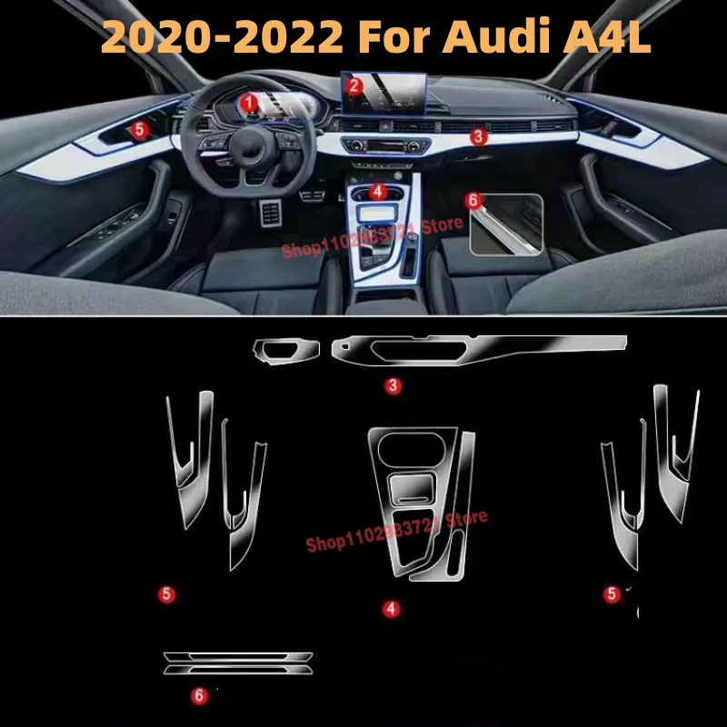 

Прозрачная пленка из ТПУ 2020-2022 для Audi A4L, автомобильная наклейка для защиты интерьера, центральное управление, навигация, технические характеристики