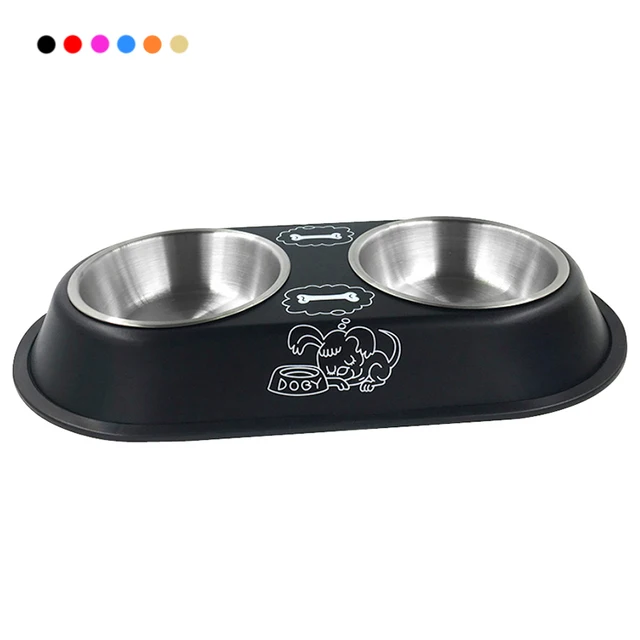 Pet Feeding Double Bowls