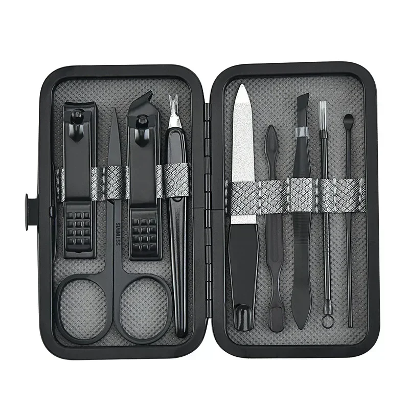 9Pcs Stainless Steel Nail Cutter and Pedicure Scissors Set Portable Manicure Tool Ear Beauty Tools Nail Clipper Set