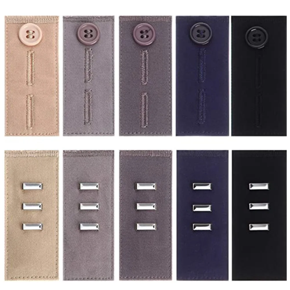 5pcs Waistband Extenders Button Extender Waist Expanders Set Pants Hook Extender for Men Women Jeans Pants Trousers jeans accessories