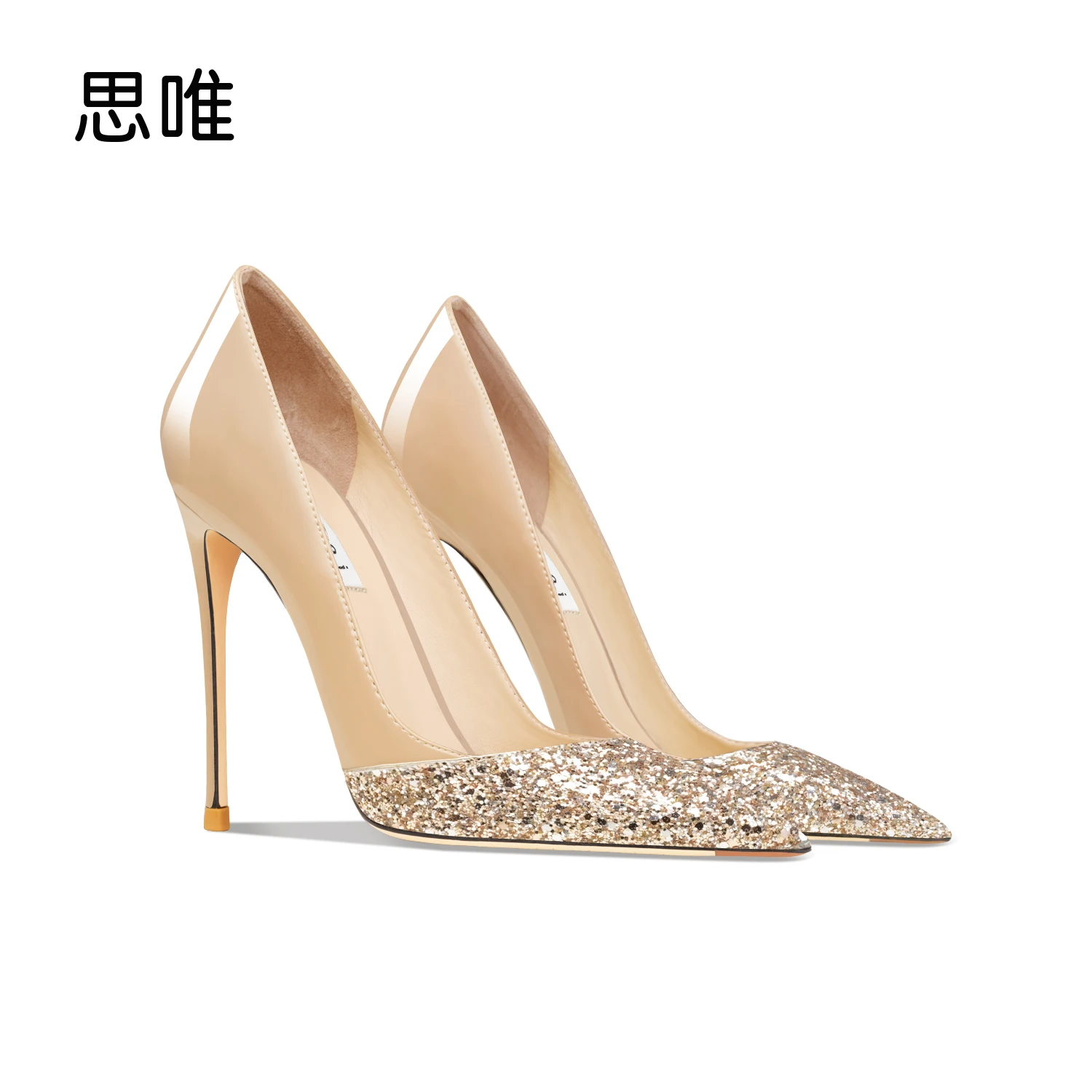 

2023 Black Naked Classics Pumps Fashion Luxury High Heel Shoes Pointed Toe Stiletto Women's Shoes Shallow Wedding Shoes Sexy 8cm