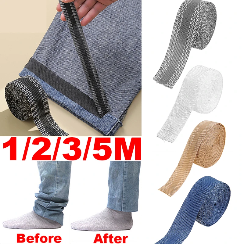 1/3/5M Self Adhesive Pants Paste Tape for Trousers Legs Edge Shortening