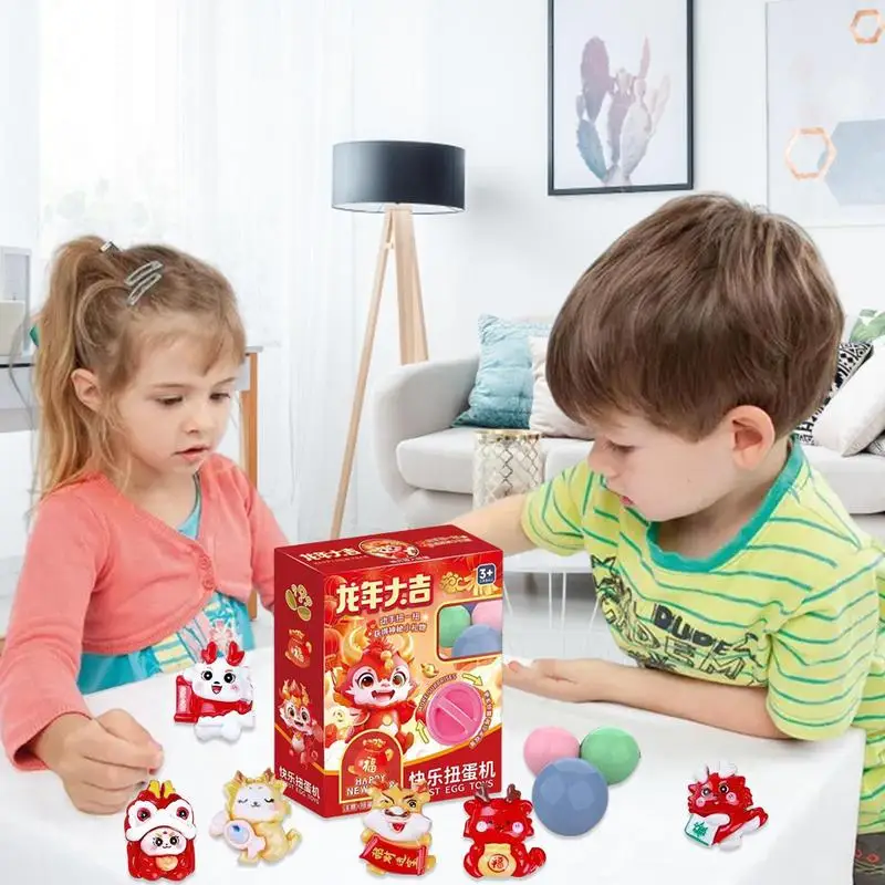 Mini Claw Machine Dragon Year Design Prize Dispenser Toys Adorable Interesting New Year Egg Toy Claw Machine Birthday Playset 6
