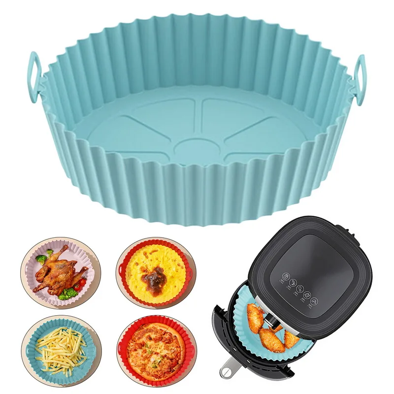 Dropship 2Pcs Air Fryer Silicone Pot Baskets Liners Non-Stick Safe Oven  Baking Tray Mats to Sell Online at a Lower Price