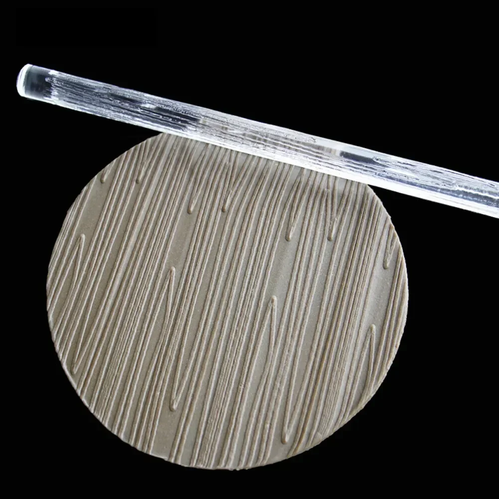 Description Picture 6 of itemAcrylic Texture Rolling Pin Ceramic Pottery Art Embossed Rod Flower Pattern Mud Embossing Rolling Stick DIY Clay Craft Tool