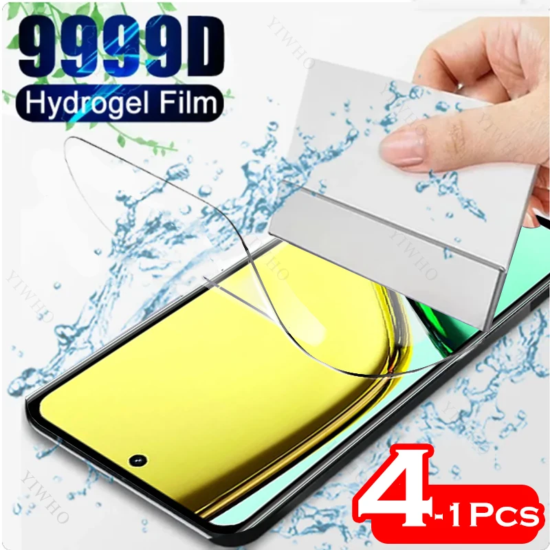 

4-1psc Front Safety Hydrogel Film for Realme C67 6.72" Screen Protectors Protective Clear Transparent Film Not Tempered Glass