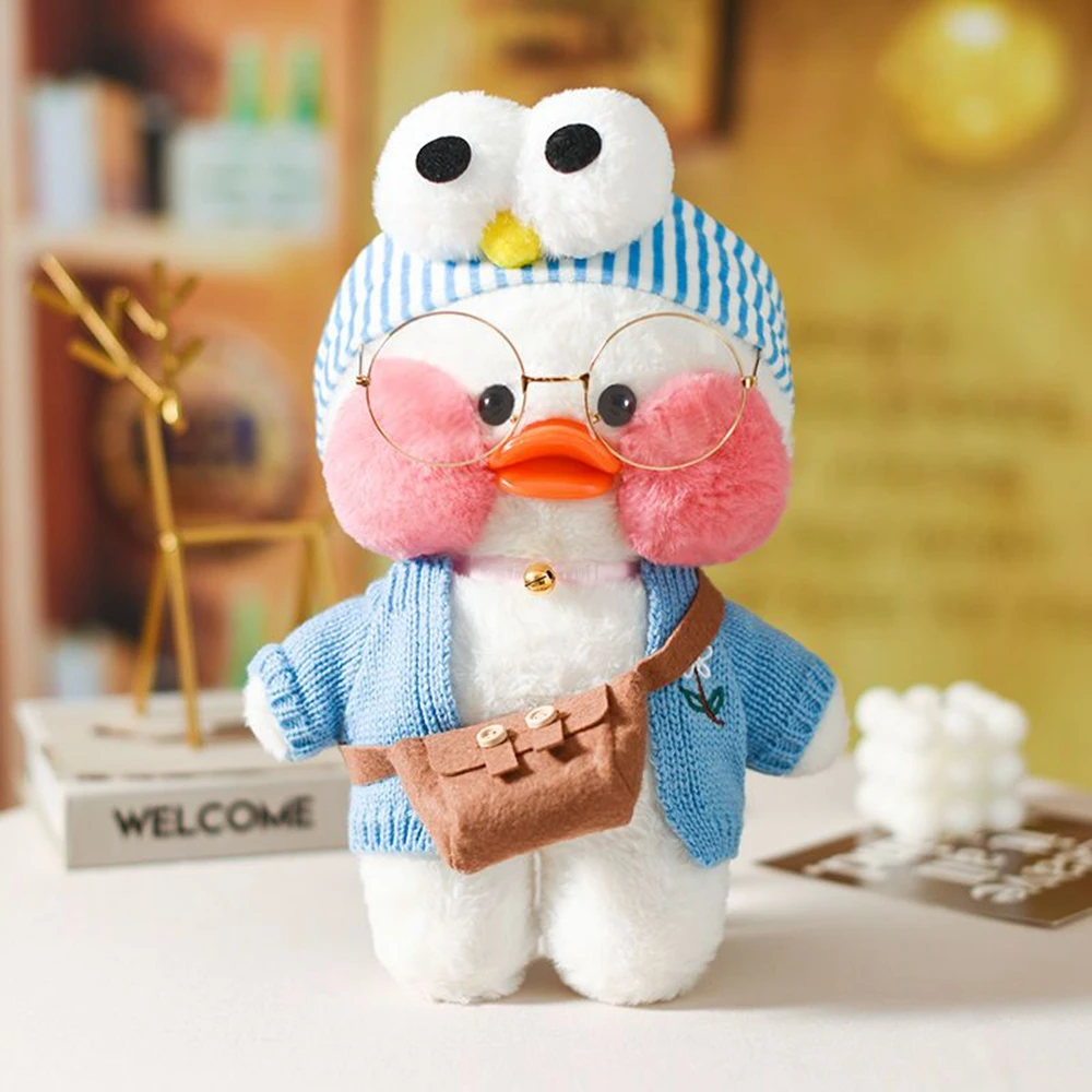 30CM Net Red Hyaluronic Acid Duck DIY Dressing Accessories Glasses Hairpin Hat Accessories Duck Doll Children's Birthday Gift