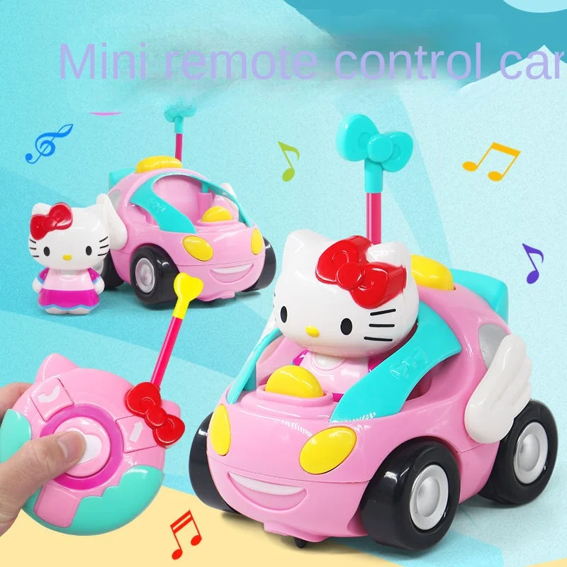 TAKARA TOMY Cute Cartoon Hello Kitty Remote Control Car Girl Charging Children's Creative Electric Toy Baby