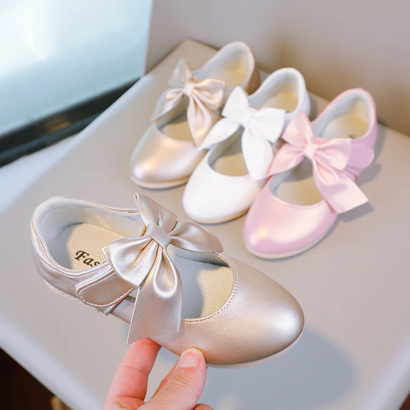 Leather Kids Mary Janes Shoes for Wedding Party