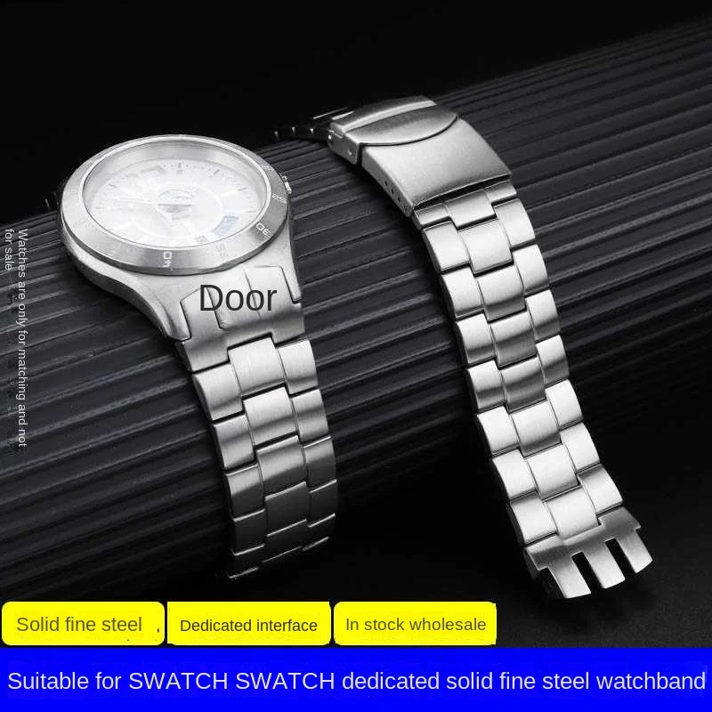 For Swatch YTS401 402 403G 409 713 YTB400 curved end solid