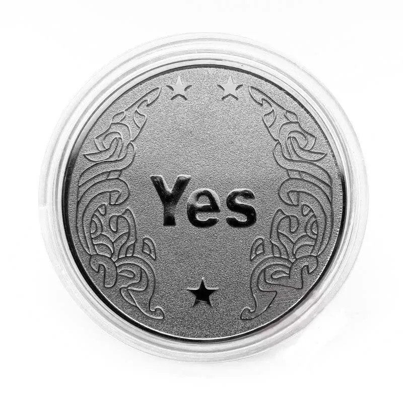 2PCS Creative Coin Collectible Great Gift Yes Or No Decision Coin Art Collection YES NO Letter Commemorative Collectible