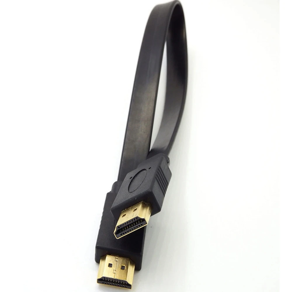 HDMI-Compatible Cable Full HD Male to Male Plug Flat Cord for Audio Video HDTV TV PS3 0.3M 0.5M 1M hdmi adapter cable hdmi cable hdtv adapter cable hdtv cable audio video cable hdmi adapter