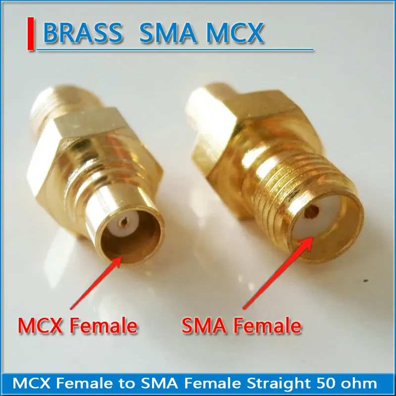 

1X Pcs MCX Female to SMA Female Plug MCX to SMA GOLD Plated Straight 50ohm RF Connector Adapters Coaxial Coax