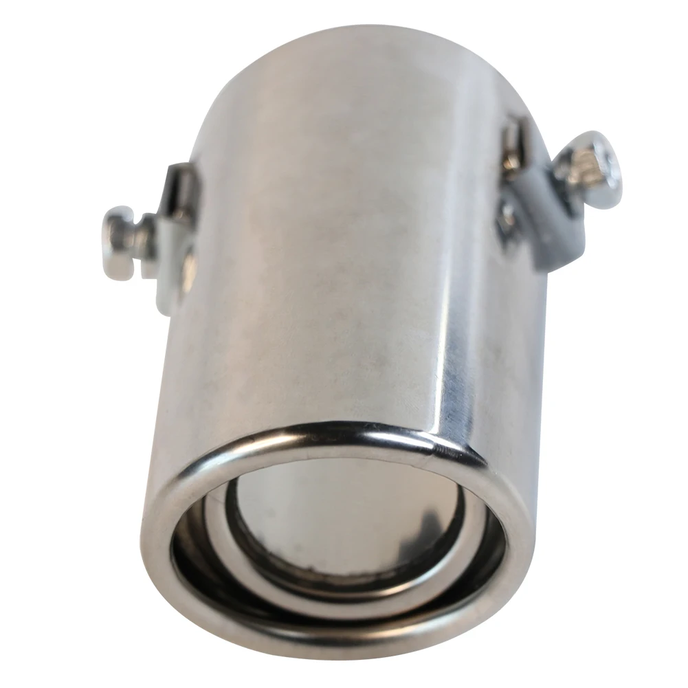 Car Exhaust Tip Steel Stainless Chrome Muffler Exhaust Tip Modification Tube for Straight Tailpipe exhaust muffler tip exhaust pipe muffler exhaust trim pipe