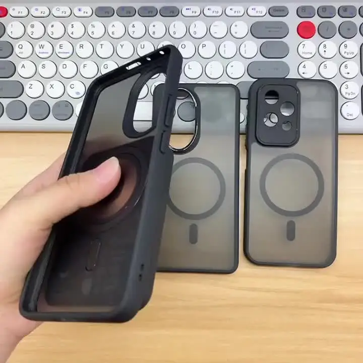 Чехол для Realme 14 Pro Plus магнитный чехол Magsafe матовый акриловый + 14X противоударный