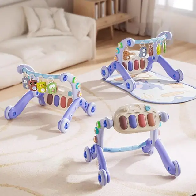 Baby Mat For Floor Baby Gym Play Mat With Walker Non-slip Developmental Fine Motor Skills Toy Interactive Toddler Supplies For 4