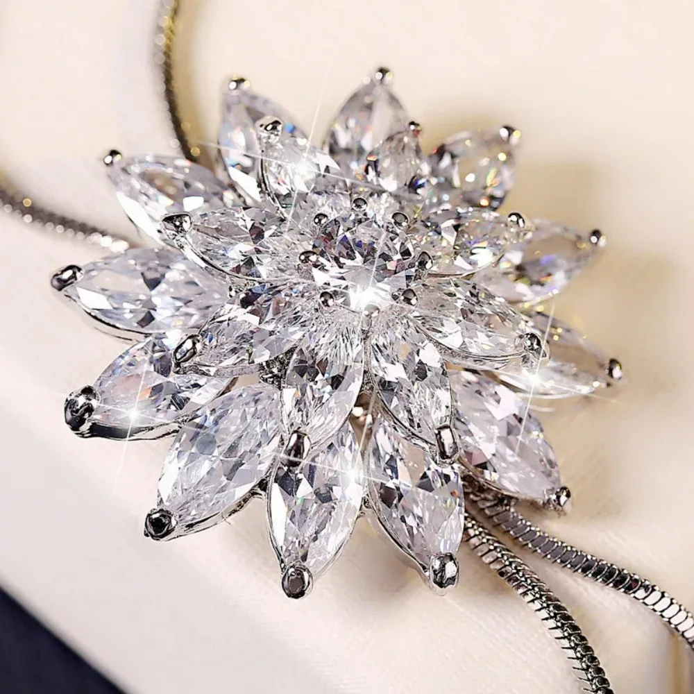 Fashion Sweater Chain Long Crystal Snow Pendant Water Drop Accessories Decoration Necklace Jewelry fashion necklace pendant necklaces pendant necklace