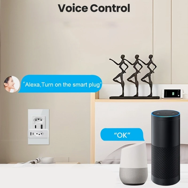 

Управление через приложение Wi-Fi-розетки 16A/20A для Tuya WiFi
