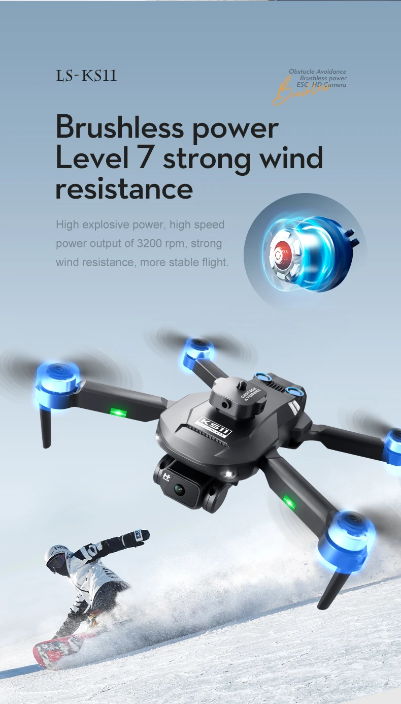 KS11 Drone, high explosive power output of 3200 rpm, strong wind resistance