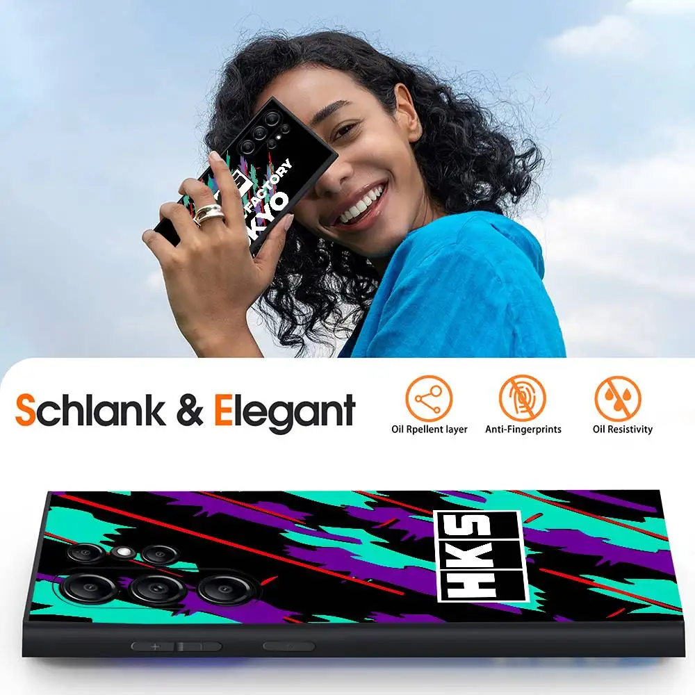 Elegant Frosted Shockproof Phone Case - Fashion Car H-HKS-S Collection