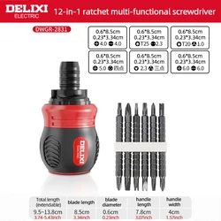 13 - Piece Multi - Functional Screwdriver and Ratchet Set with Extendable Handle (13 IN 1)