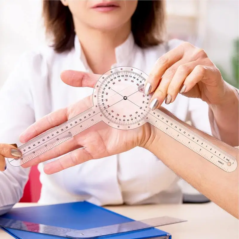 12 Inch Goniometer Goniometer 12 Inch Occupational Physical Protractor 360 Degree Physical Angle Protractor Ruler For Knee 4