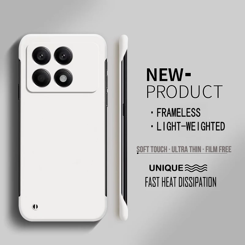 Solid Frameless Ultra Slim Matte Phone Case - Protective Bumper Shell Cover