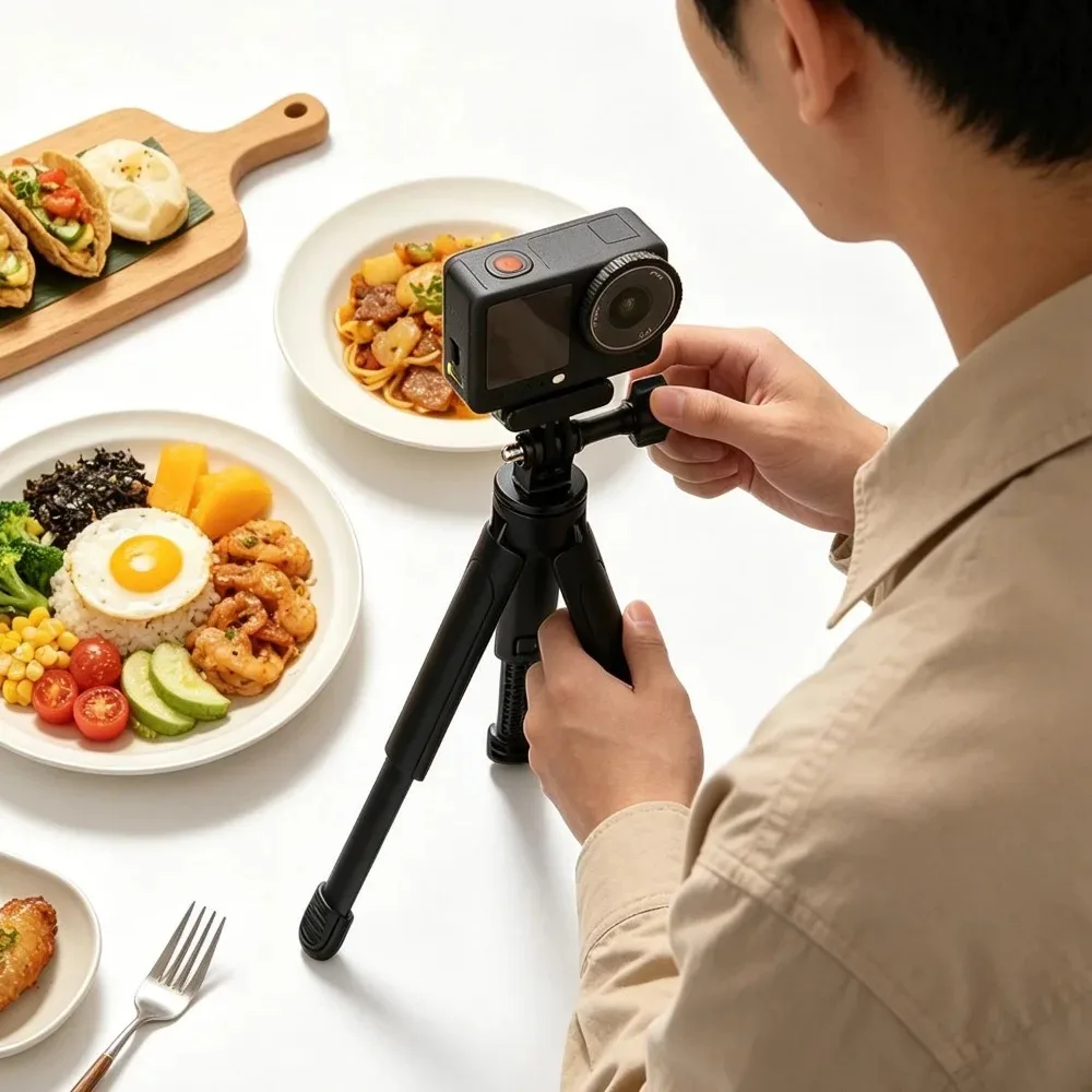Support Trépied GoPro 2in1/3in1 - Perche Télescopique et Trépied de Bureau