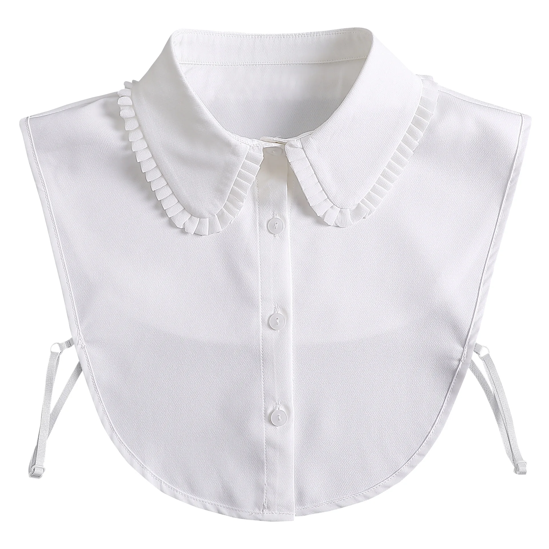Vintage Lace Front Tie White Detachable Faux Collar