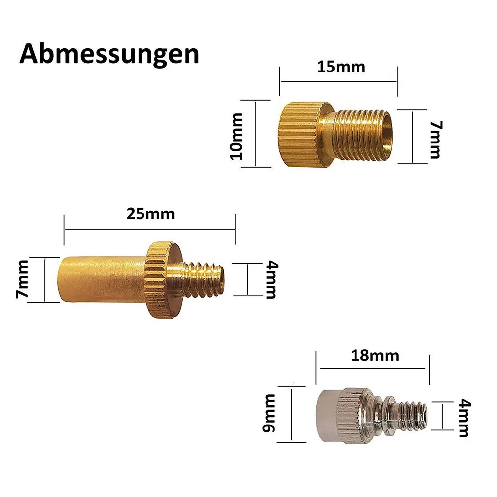 Bicycle Valve Adapter Set Copper Anti-corrosion Sv Av Dv Mountain Bike Inflator Pump Accessories
