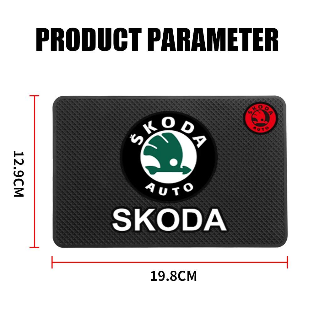 Silicone Car Emblem Non-Slip Dashboard Mat and Phone Holder Pad