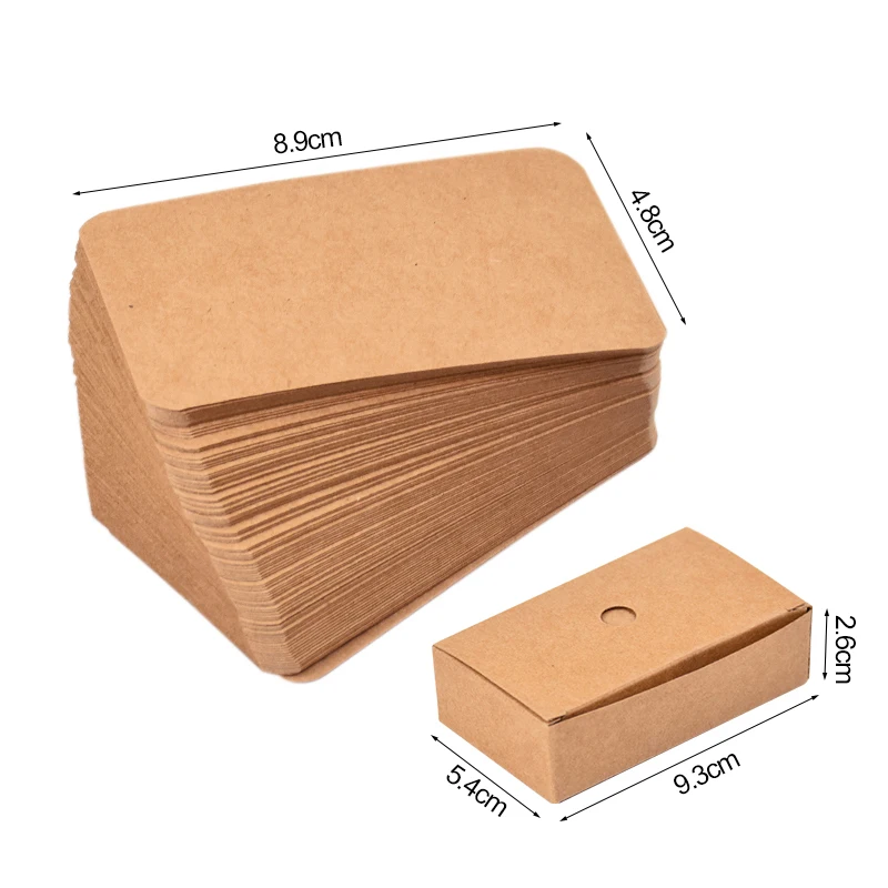 100pcs/box Blank Kraft Paper Card DIY Postcard Gift Labels Wedding Birthday Party Greeting Invitation Place Card Message Cards greeting cards wedding invitations wedding table cards wedding name cards gift sealing label cards