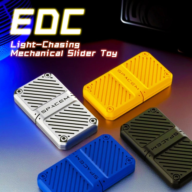 Haptic Coin Magnetic Slider Toy EDC Push Fidget Spinner Stress Relief ADHD & Focus Kids Adult Fun and Relaxing Gift