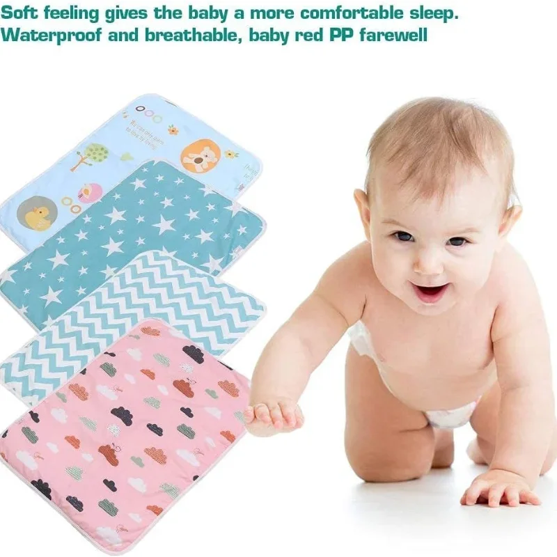 High Quality Baby Soft Cotton Changing Pad Waterproof Reusable Newborn Changing Pad Breathable Diaper Baby Bedding