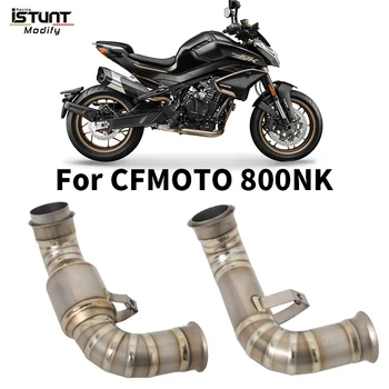 Slip On For CFMOTO 800NK NK 800 Titanium Alloy Motorcycle Exhaust Escape Moto System Middle Link Pipe Connect Original Muffler