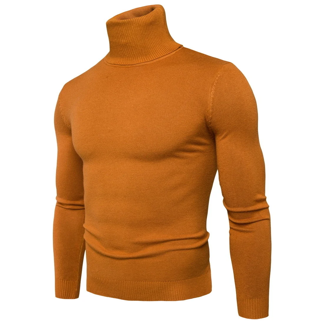 mens turtleneck 2021 New Men's Warm Turtleneck sweater Slim Fit Knitted Pullovers Tops Male Long Sleeve Solid Color Autumn Winter Sweaters M-3XL mens sweaters on sale