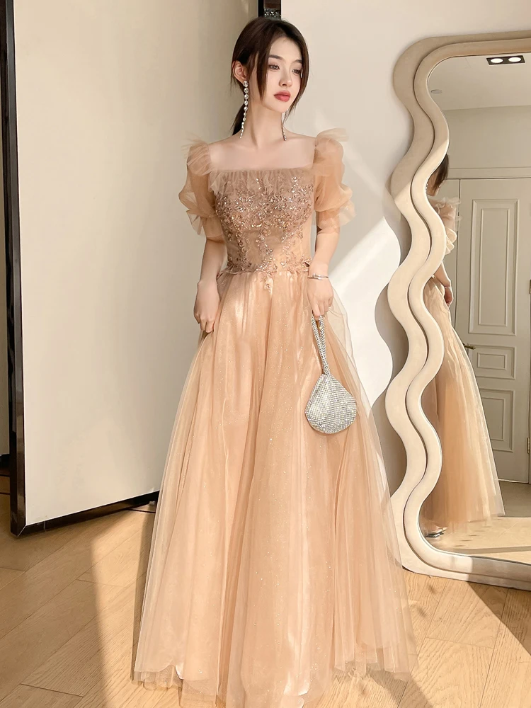 New Champone long lady women girl mermaid party performance gown dress