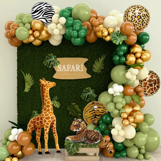 Balloons Arch Garland Kit Decoration Anniversaire Jungle Safari Birthday  Party Baby Shower Decor Boy Girl Baloon Wedding Arch - AliExpress