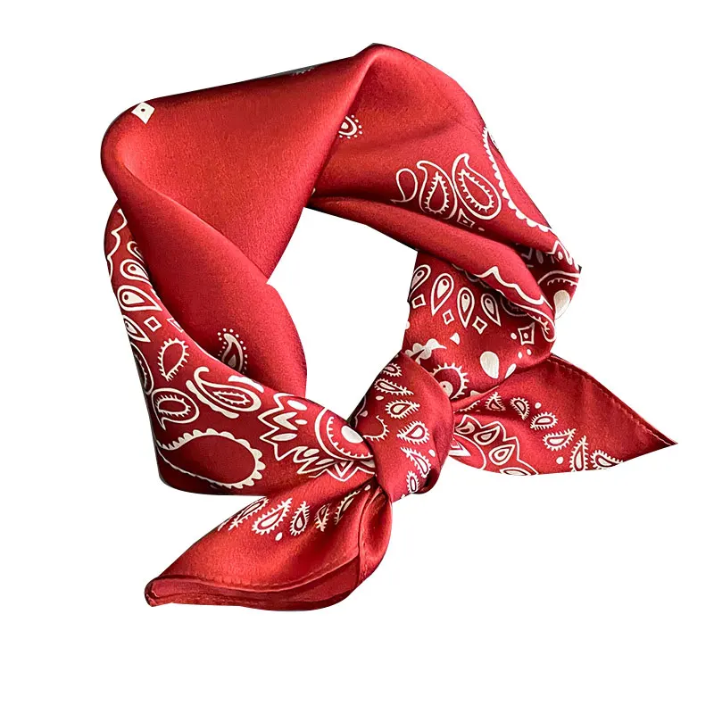 100% Real Silk Scarf Women Square Neck Tie Wrist Shawls Wraps for Ladies Foulard Scarves Pashmina Female Hijab Bandana bufanda 6
