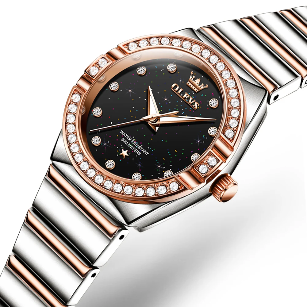 OLEVS Brand Luxury Women Watches Starry Sky Diamond Ladies Watch Waterproof Quartz Wristwatch Relogios Femininos Clock Gift
