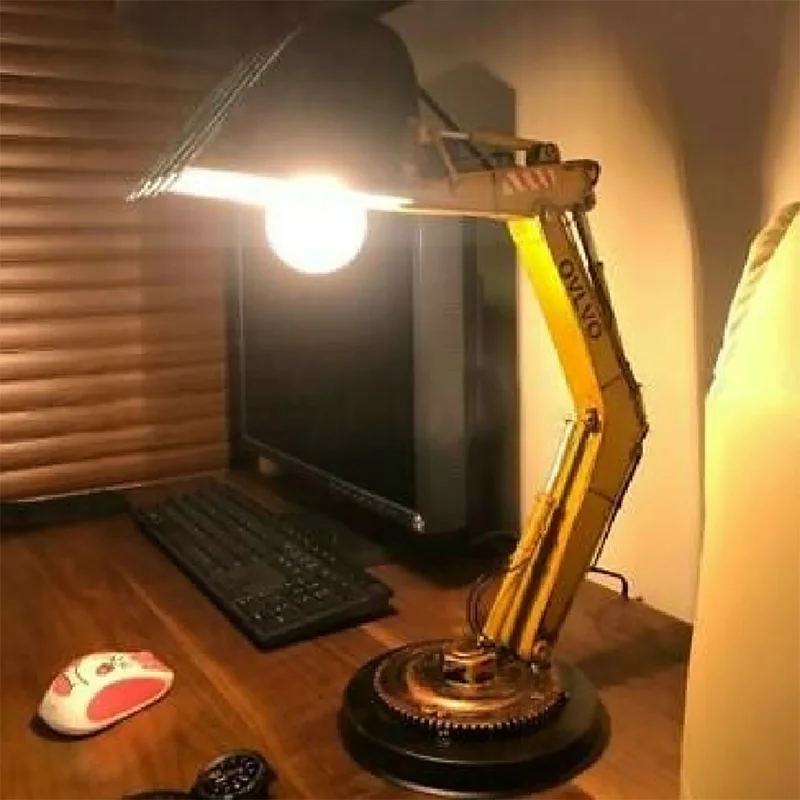 

Creative Digger Desk Lamp Excavator Night Light For Children Table Reading Light Home Decorative LED Table Lamp 2022