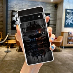 Sleek Black Silicone Transparent Car Phone Case Cover for Pixel 5 (B1)