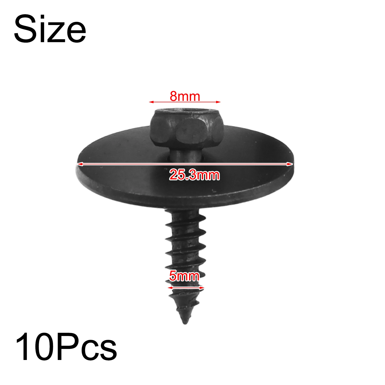 

10pcs Car 8mm Hex Screws Undercar Shield Sheet Metal Screws 2019900536 For Mercedes C CL CLK E S SL SLK 500SL 560SEC 560SEL