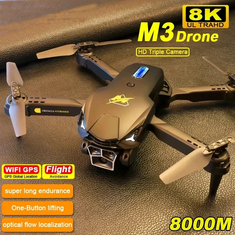 

For Xiaomi M3 8K RC Plane Photography Drone Optical Flow Positioning Aircraft Four-Way Obstacle Avoidance Drone for Children