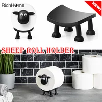 Cute Sheep Toilet Roll Holder Resin Lovely Sheep Tissue Box Stackable for Home Bathroom Stackable Animal Tissue Organiser 1