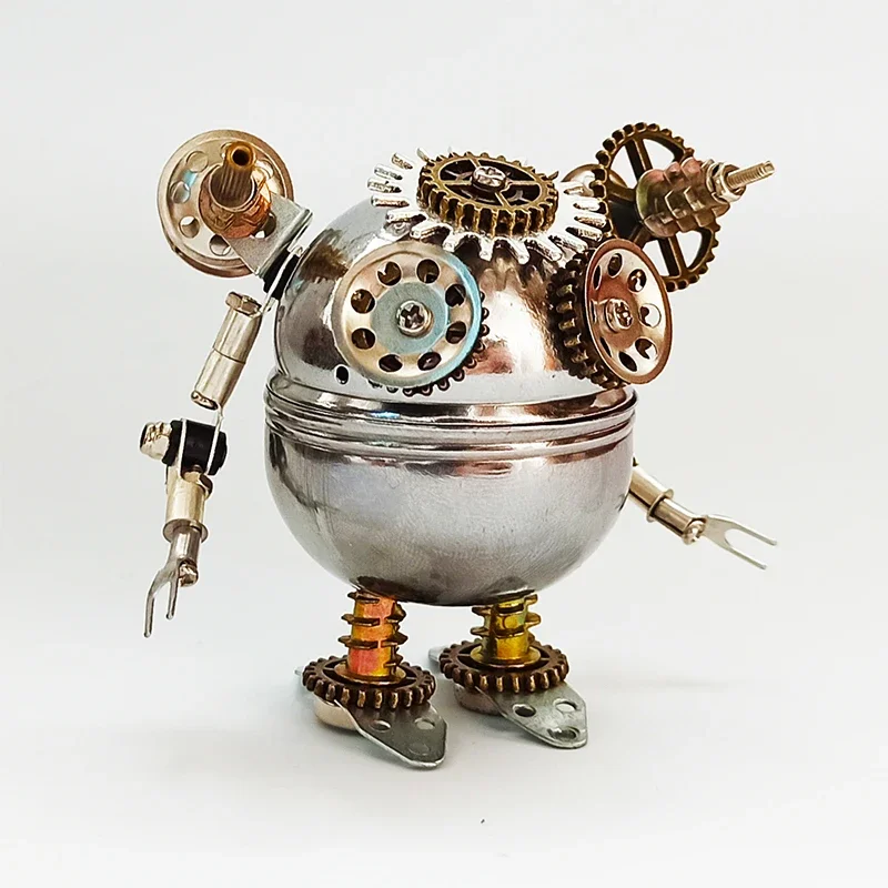 

1Pcs DIY Cyberpunk Metal Robot Model Assembly Toy Ornaments Mechanical Brain Teaser Birthday Gift Boy Robot