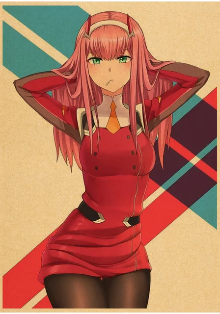 Japan Romance Sci-Fi Mecha Darling in The Franxx Anime Zero Two Poster  Polyester Wall Art Tapestry Decorative Bedroom - AliExpress